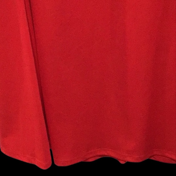 SIGNATURE BY SANGRIA WOMAN Red Netting & Lace Dress Size 24W - Picture 6 of 7